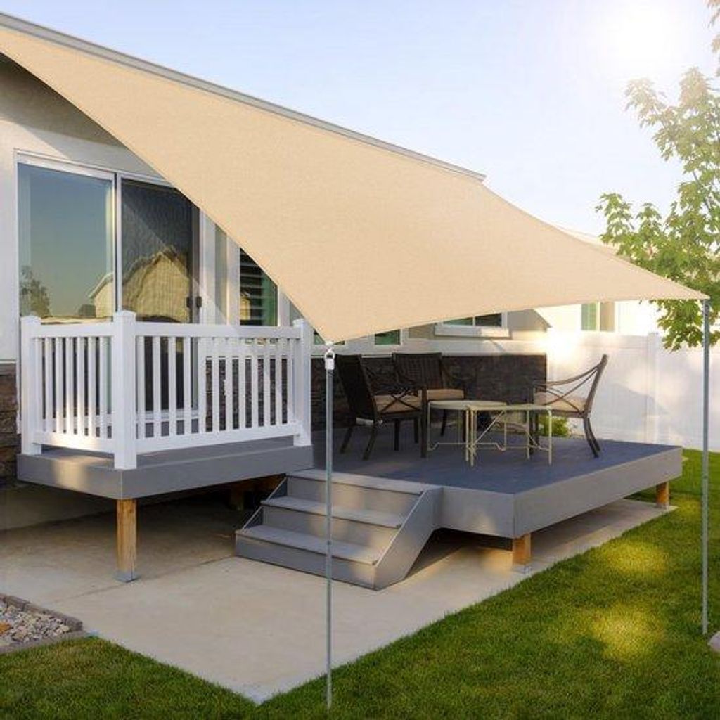Schaduwdoek Rechthoekig 3x4m ondoorzichtig - 99% UV-Schutz - schnelle Wärmedissipation - hoch belastbar - für Terrasse, Garten, Außen