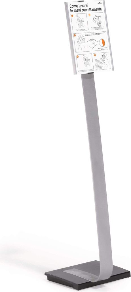 DURABLE Info-Bodenständer INFO SIGN STAND A4, 481223 silber Produktbild 