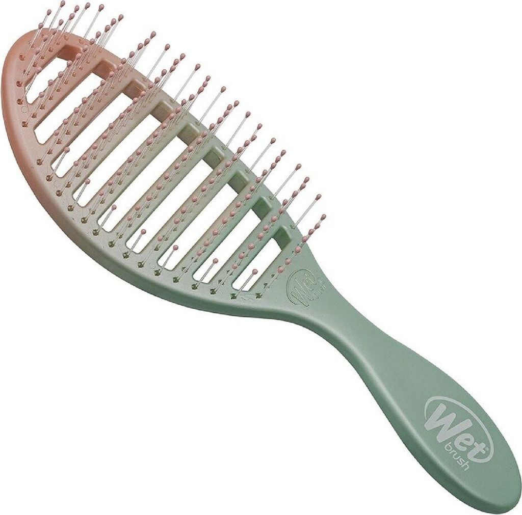 Wet Brush Speed Dry Hair Brush Seafoam Coral Feel Good Ombre Vented Design Soft HeatFlex Bristles Blow Dry Safe Ergonomic Handle Manages Tangles Pa...