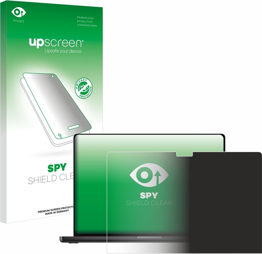 Für Apple MacBook Pro 16" 2024 M4 Sichtschutzfolie Schutzfolie upscreen Anti-Spy Privacy Sichtschutz Blickschutz Display Schutz Folie Blaulichtfilter