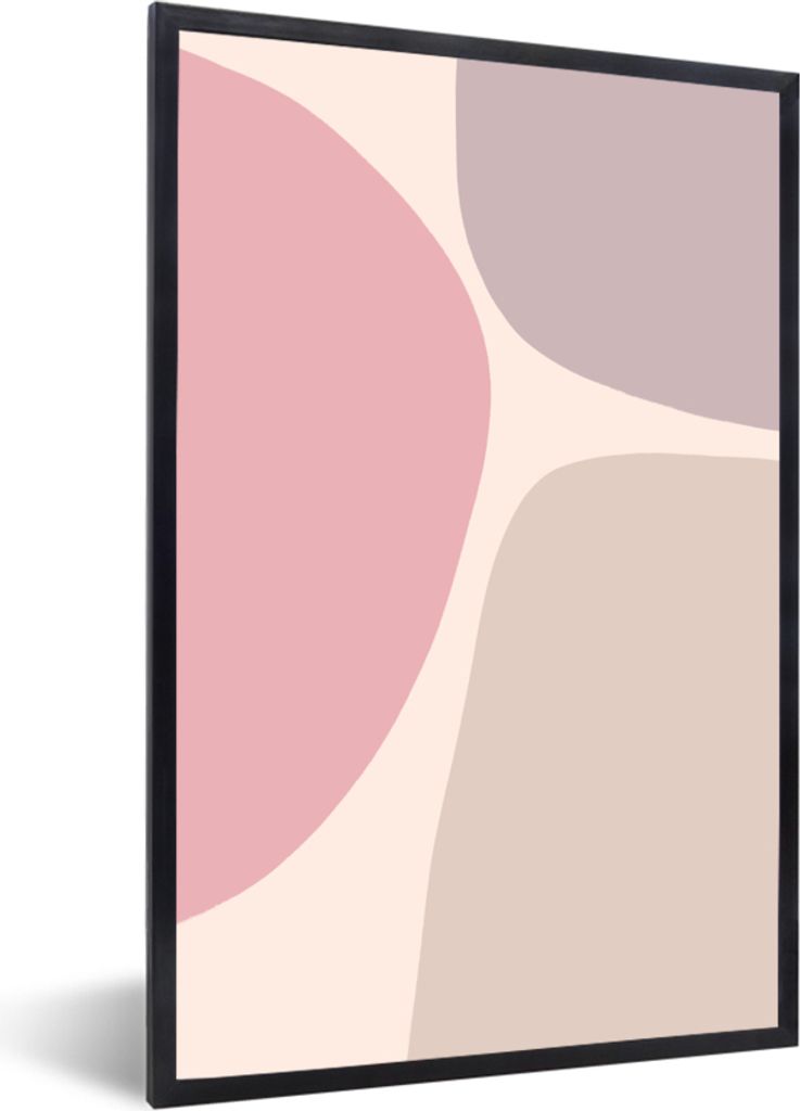 MuchoWow Gerahmtes Poster Gestaltung - Pastell - Minimalismus 20x30 cm - Poster mit Schwarzem Bilderrahmen Wandposter Rahmen Foto Bilder - Drucke...