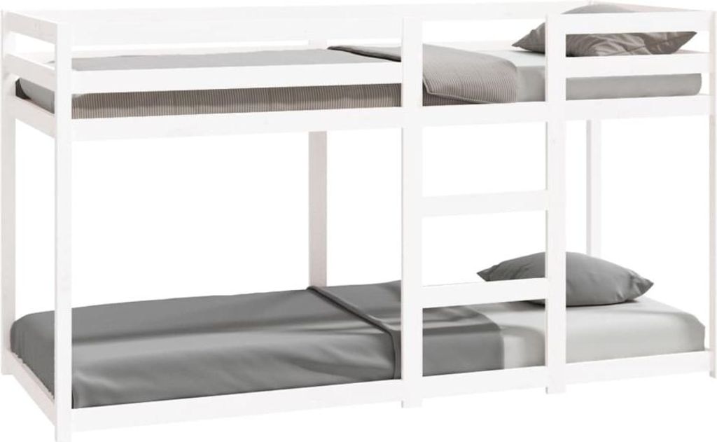 vidaXL Etagenbett Weiß 80x200 cm Massivholz Kiefer