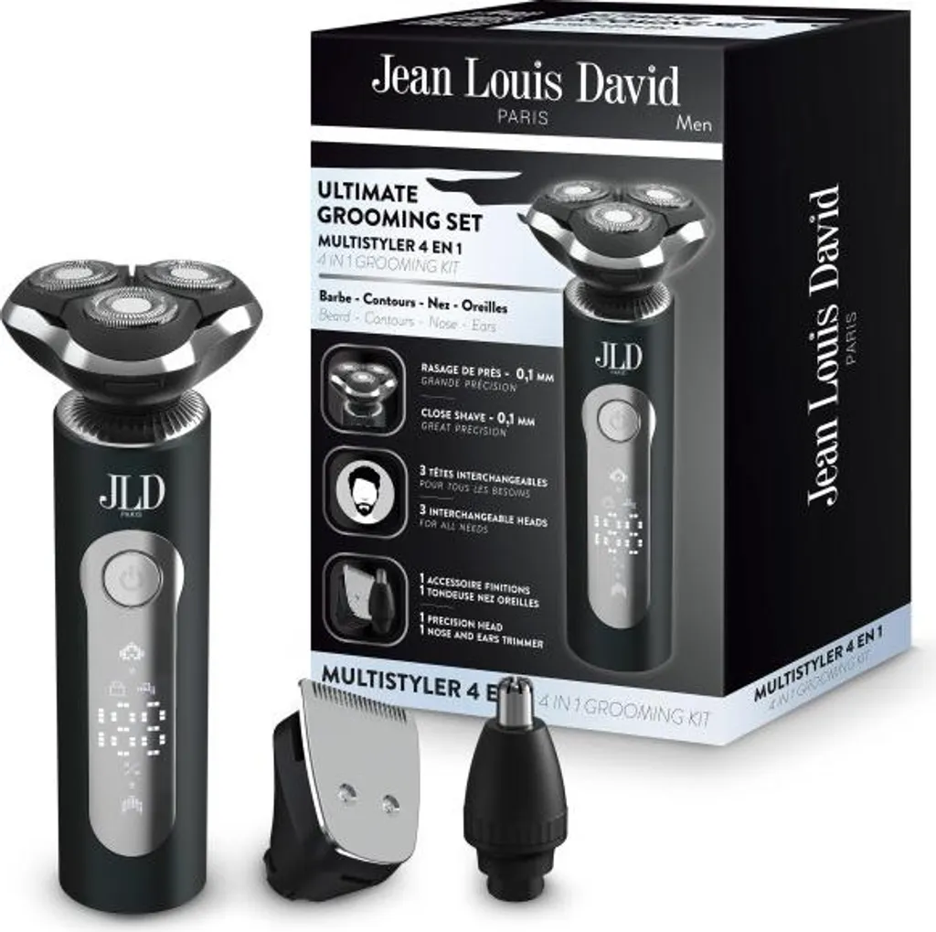 Tondeuse barbe et cheveux Jean Louis David - Kit complet multifonction
