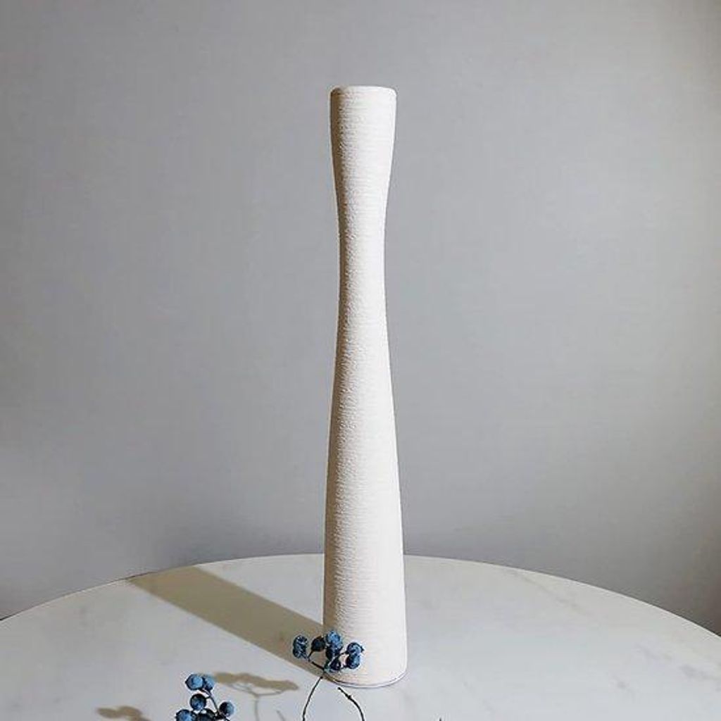 Famanu hohe Vase schmale Blumen-Vase moderne minimalistische Keramikvase antislip dekorative Vase für Zuhause