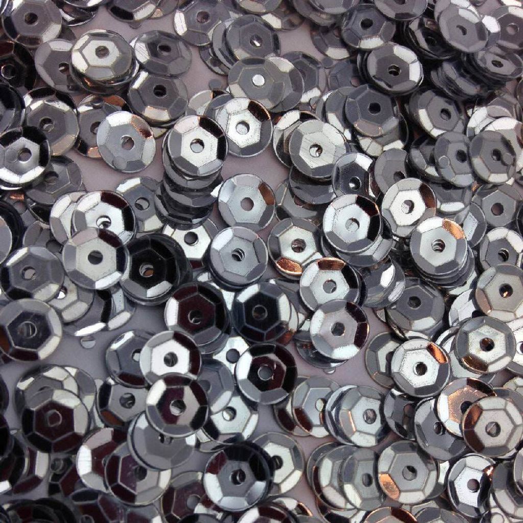 Oblique Unique 1400 Pailletten Konfetti gewölbt silber Produktbild 