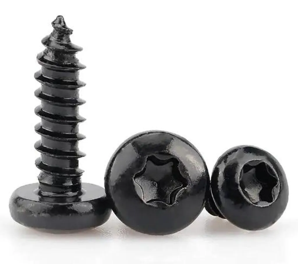 Vis à bois 10mm anti-fissure en acier noir Xylan pour bois fragiles