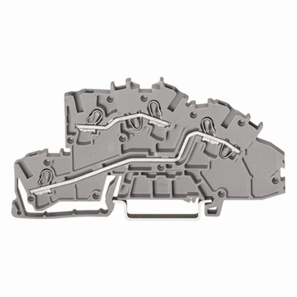 Wago Installationsetagenklemme mit Betätigungsöffnung L/L 4 mm², grau, 1 Stk.