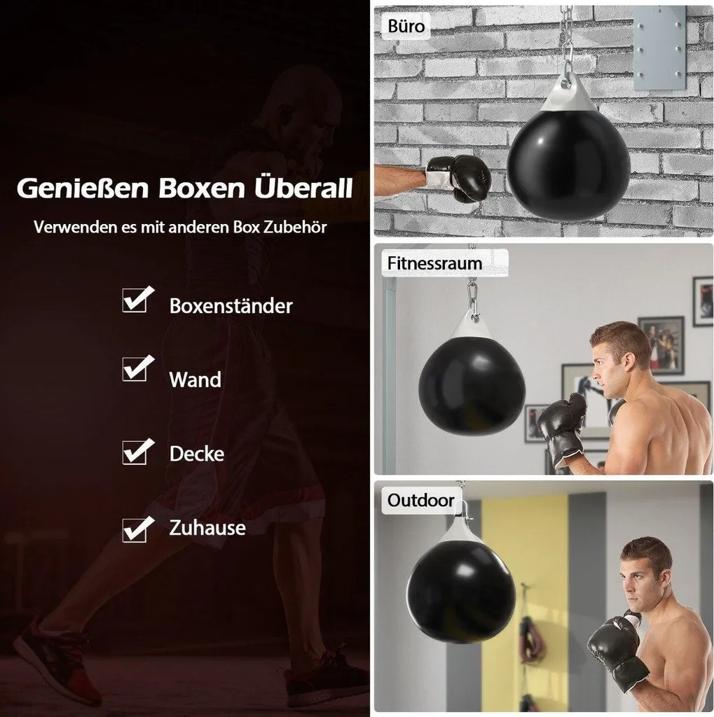 Sac de Frappe à Eau 45cm : Équipement Boxe Idéal pour Cardio et Force