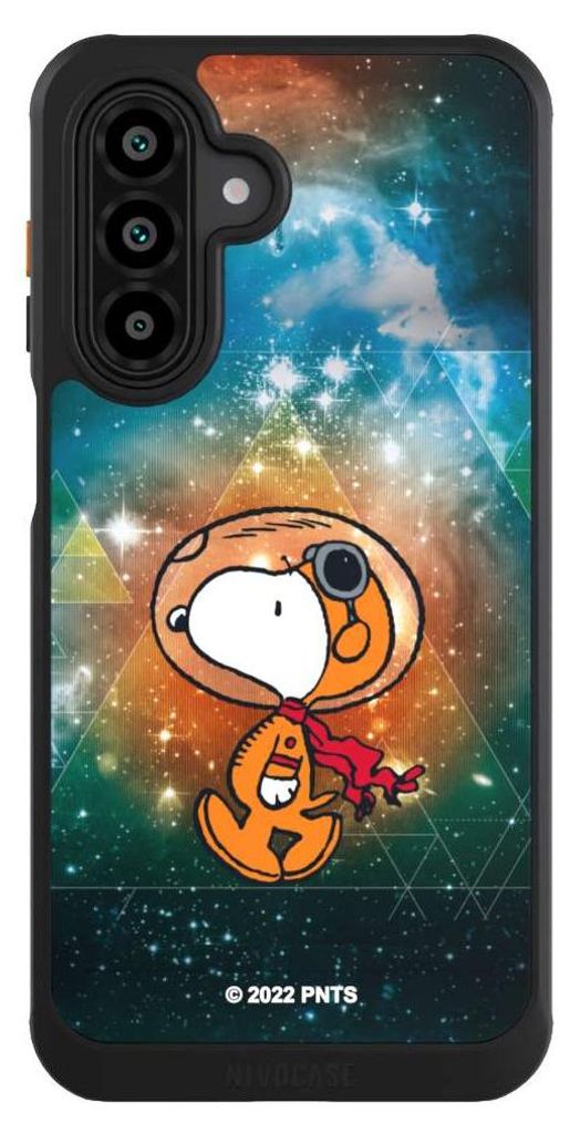 NIVOCASE Hülle für Samsung Galaxy A17 5G Handyhülle NIVOcore Case Schwarz Astronaut Offizielles Lizenzprodukt Snoopy