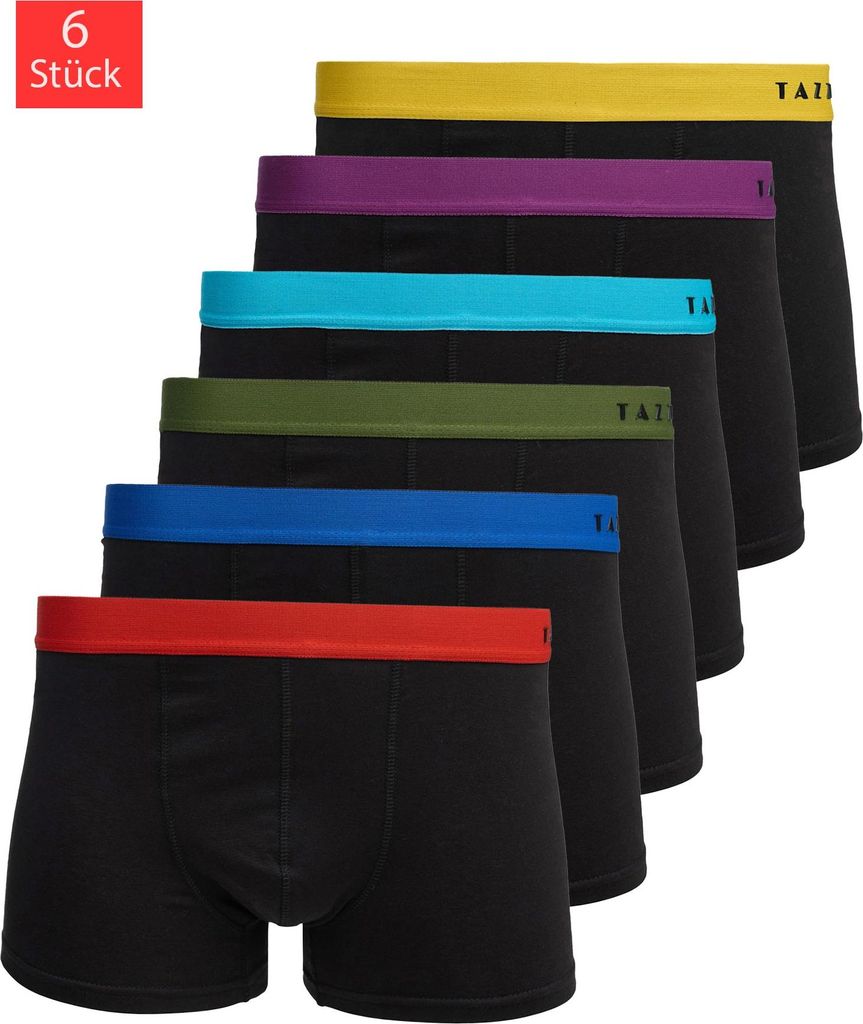 Boxer da uomo Tazzio, confezione da 6 BS1001 (mix, M) Immagine del prodotto 
