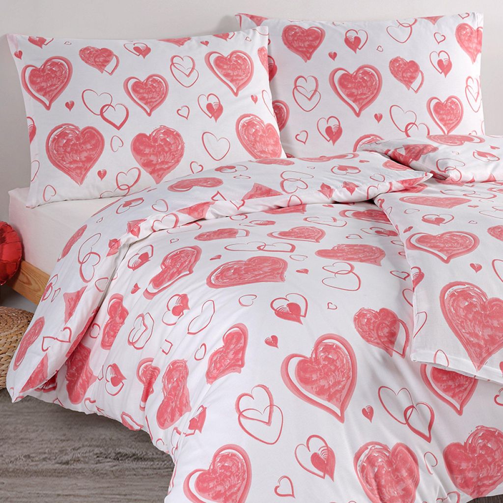 Bawełniana pościel Pink Love Zdjęcie produktu 