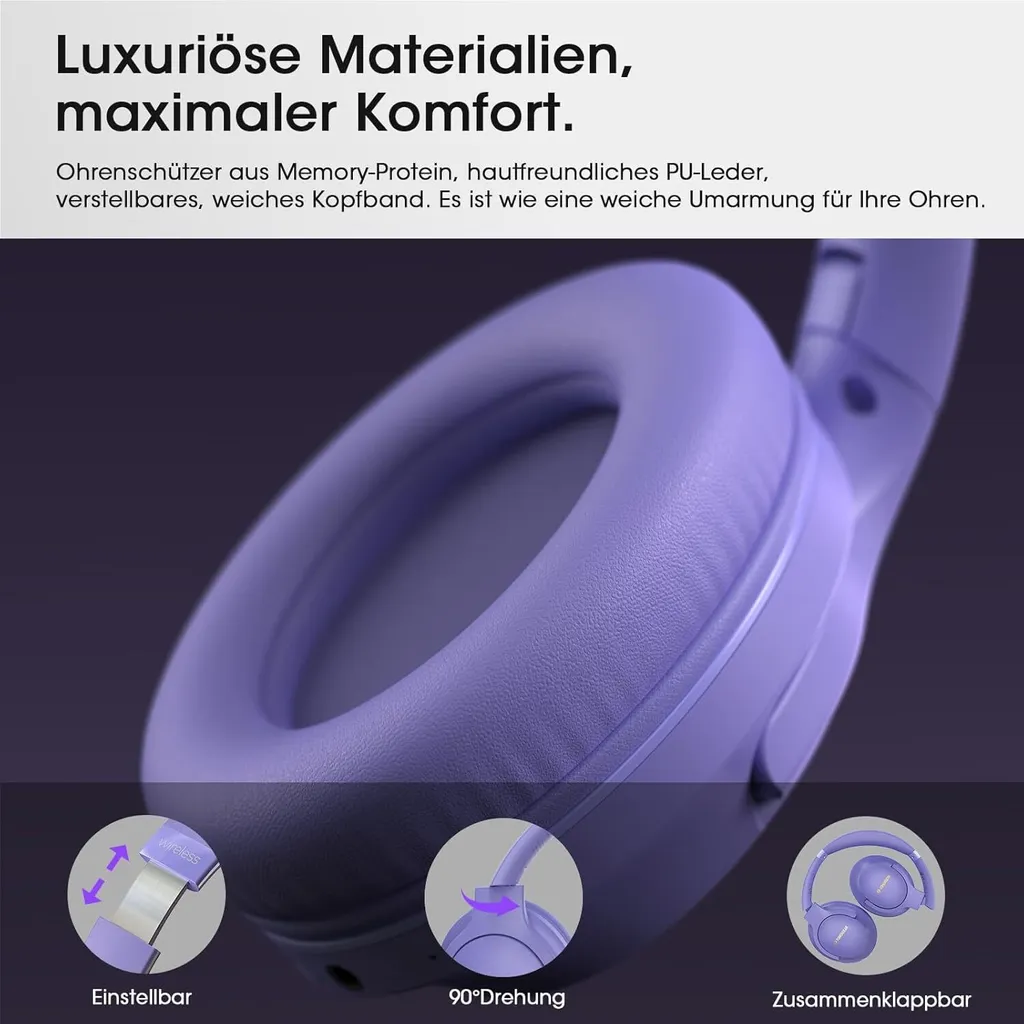 Cuffie Business Bluetooth 80 Ore Multipoint per Ufficio e Casa - 8