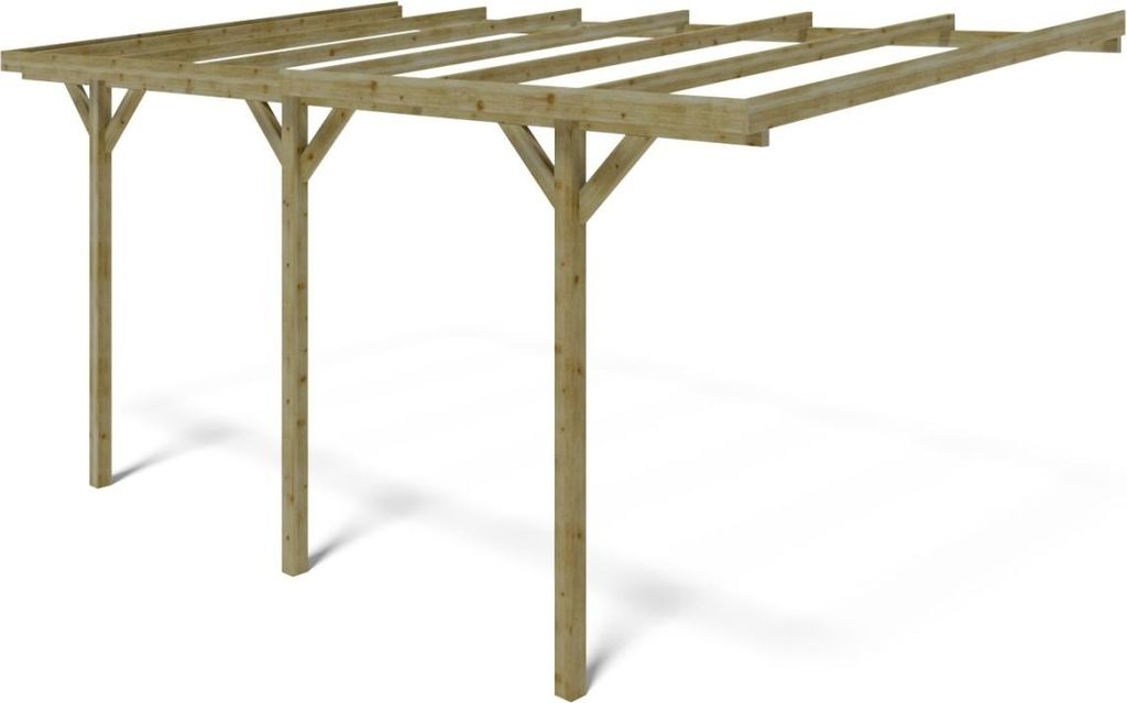 Tettoia posto auto coperto in legno 3x5.24 m - 15 m2 - Immagine del prodotto 