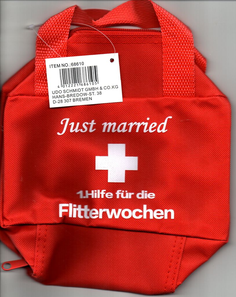 1 Tasche 1. Hilfe Für Die Flitterwochen Geschenkartikel Deko Zum Befüllen