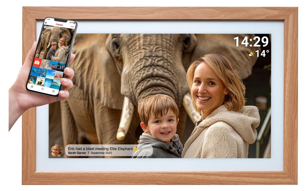 Denver PFF-2162LW 21,5″ Frameo WLAN Bilderrahmen mit IPS & Produktbild 