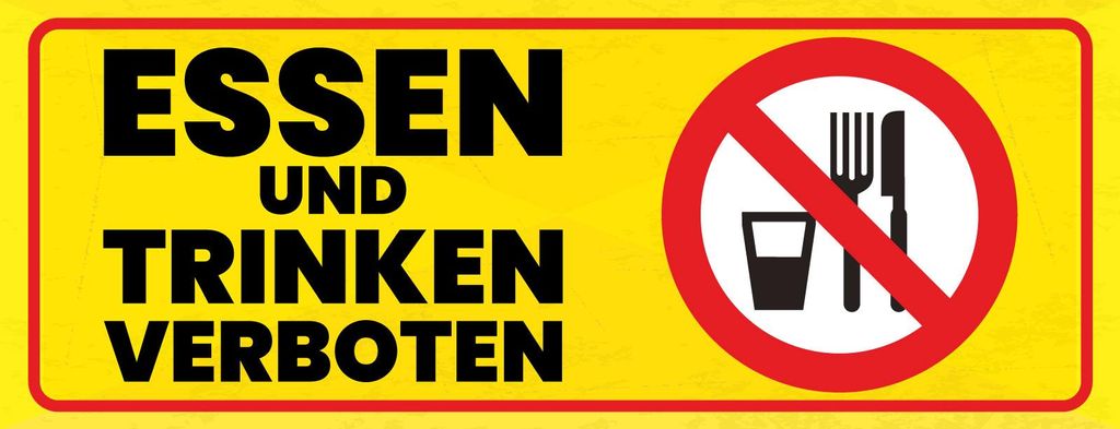 vianmo Holzschild 10x27 cm Essen und Trinken Verboten