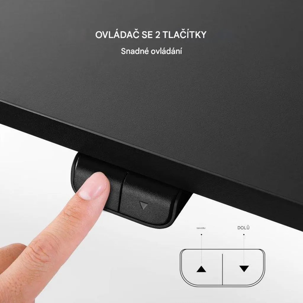 Piétement de bureau électrique noir ET1-BK robuste et stable