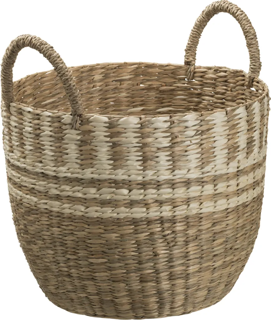 Petite corbeille ronde VITA S en jonc de mer robuste pour décoration NHG