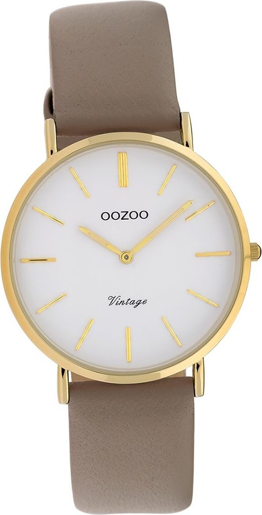 Oozoo Leder Damen Uhr C20089 Quarzuhr Armband hellbraun Vintage Series D2UOC20089