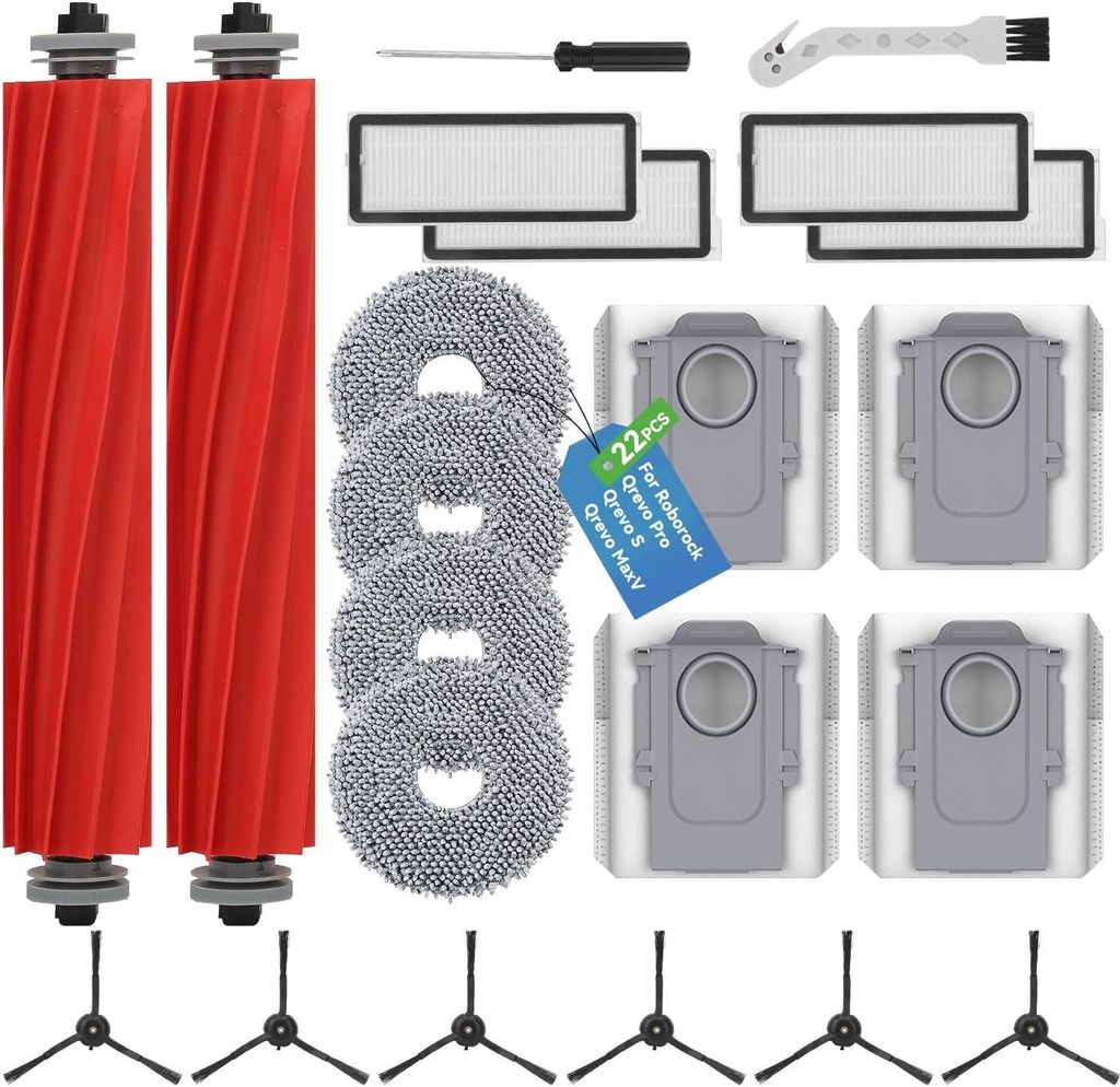 22 Stück Zubehör für Roborock Qrevo S/Qrevo Pro/Qrevo MaxV Produktbild 
