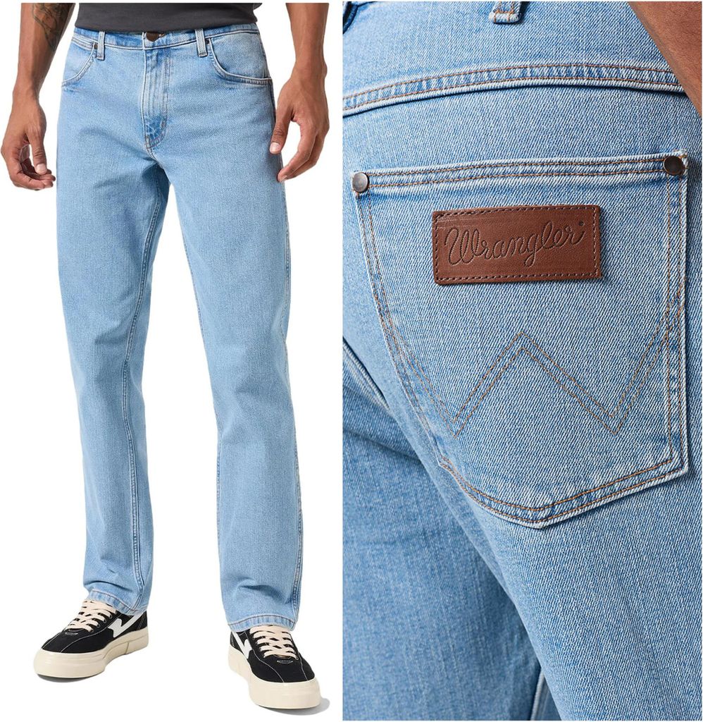 WRANGLER, Herren Jeanshosen, Straight fit, GREENSBORO, W32 L34, Blau, Jeans, baggyjeans, buggy