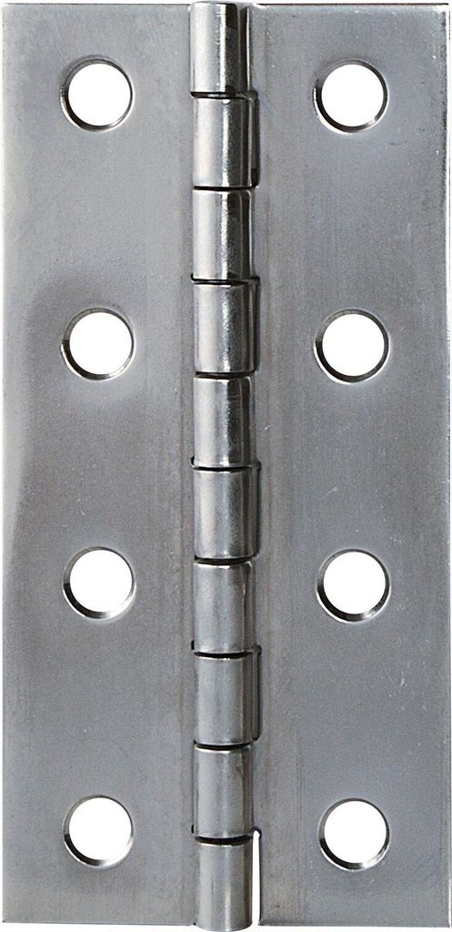 Scharnier DIN 7954 Typ A gerolltes Scharnierband gerade 100x52mm, Edelstahl