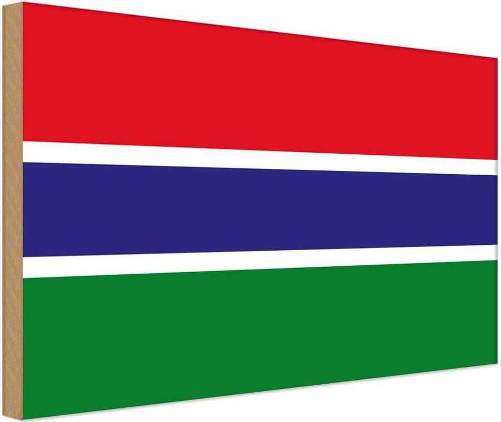 vianmo Holzschild 12x18 cm Gambias the Gambia Flagge Fahne Produktbild 