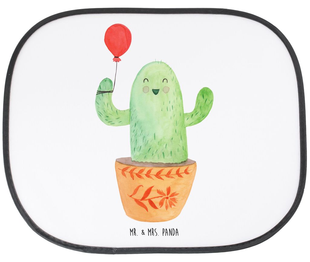 Mr. & Mrs. Panda Sonnenblende Auto Kaktus Luftballon - Weiß - Geschenk, Sonnenschutz Autoscheibe, Ausbildung, Seitlicher, Freundin, hitzeschutz, B...