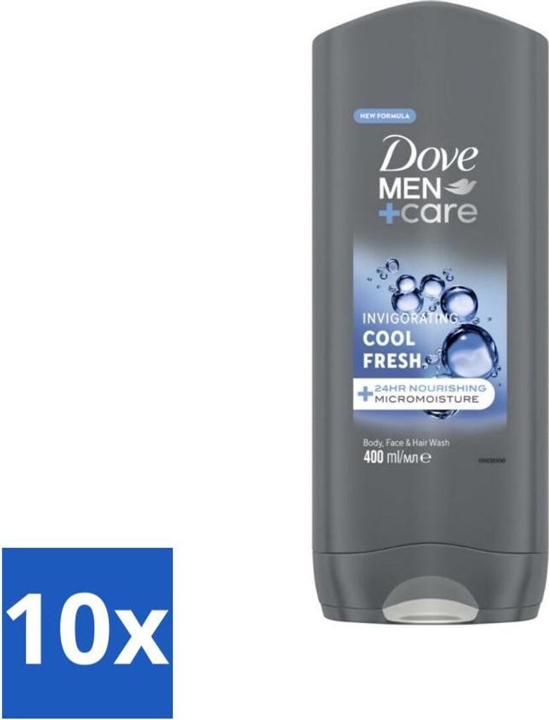 Dove - Duschgel - Men+ Care Cool Fresh - Erfrischend und belebend - 400 ml - Vorteilspack - 10 Stücke