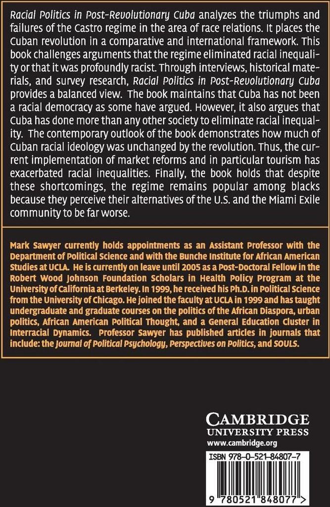 Racial Politics in Post-Revolutionary Cuba