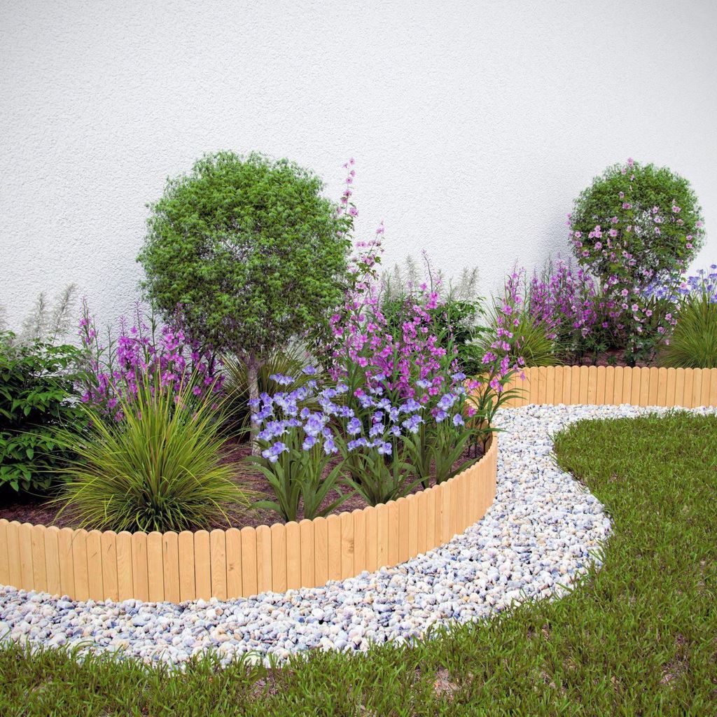 Dekorativní dřevěný zahradní plot, přírodní, 200x40 cm Obrázek produktu 12
