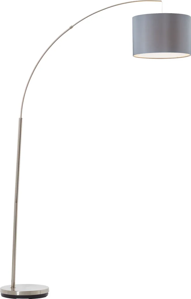 Lampe sur pied arc avec interrupteur - Finition fer gris Clarie E27