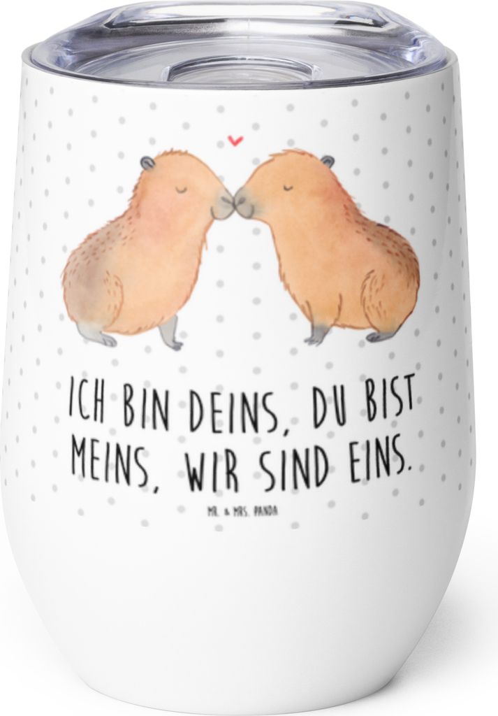 Mr. & Mrs. Panda Thermobecher Capybara Liebe - Weiß - Geschenk, Thermo Becher, Beziehung, thermosbecher, kaffee tasse, Jahrestag, Valentinstag, Lu...