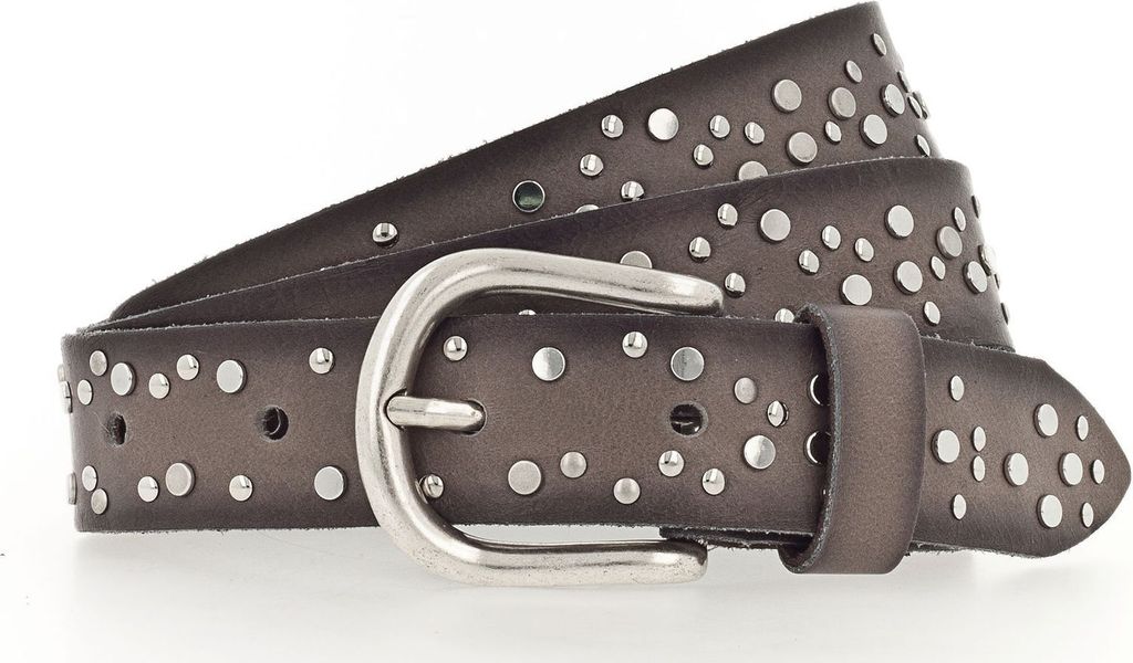 Vanzetti Leder Gürtel 25mm Rivet Belt W75 Taupe grau