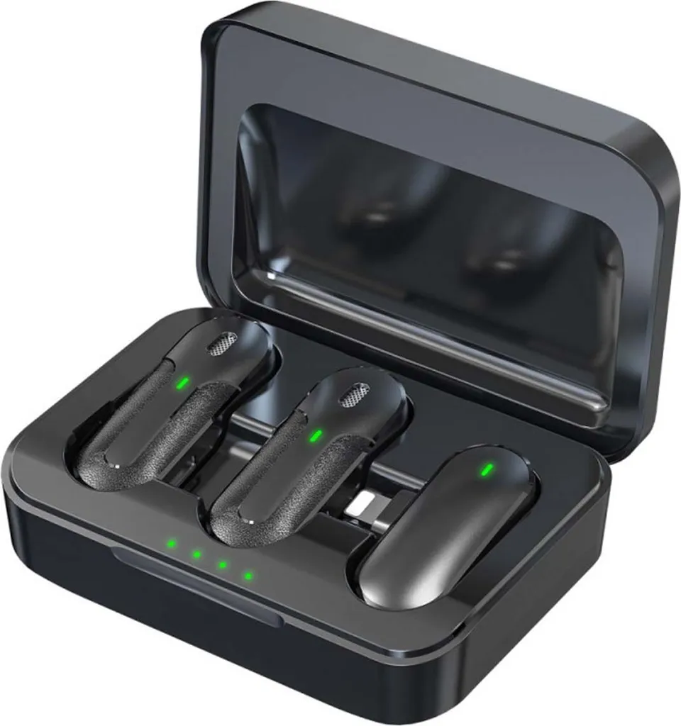 Double Micro sans Fil Devia ENC Lightning Noir pour iPhone et iPad - 2