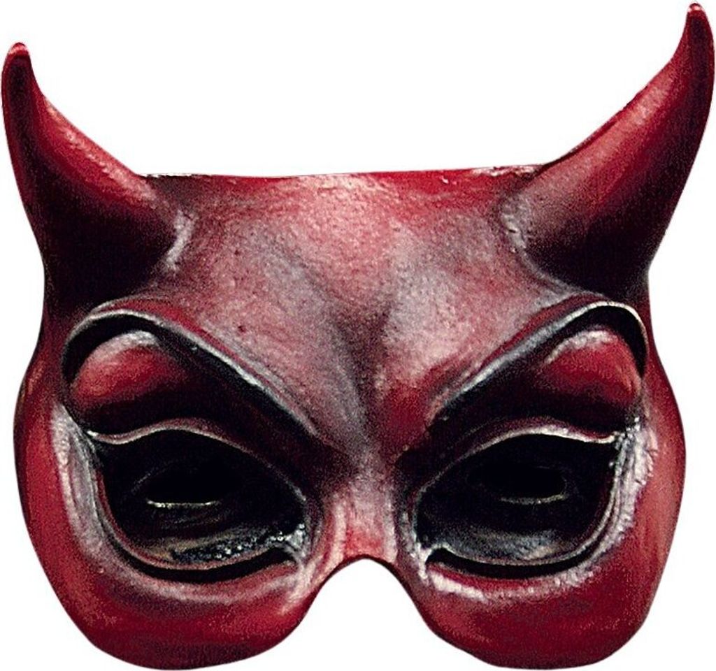Teufelsmaske aus Latex - Horror Zubehör Halloween Produktbild 