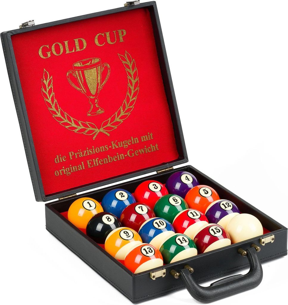 Stradivari Billardkugeln "Gold Cup Turnier", mit Koffer Produktbild 