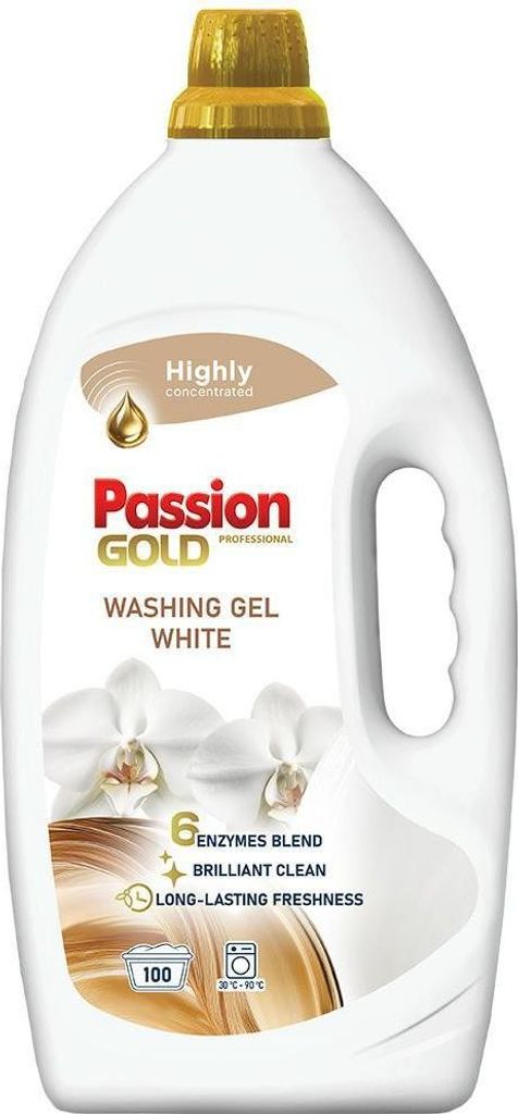 PASSION GOLD Professionelles Waschgel für weiße Wäsche 4000 ml