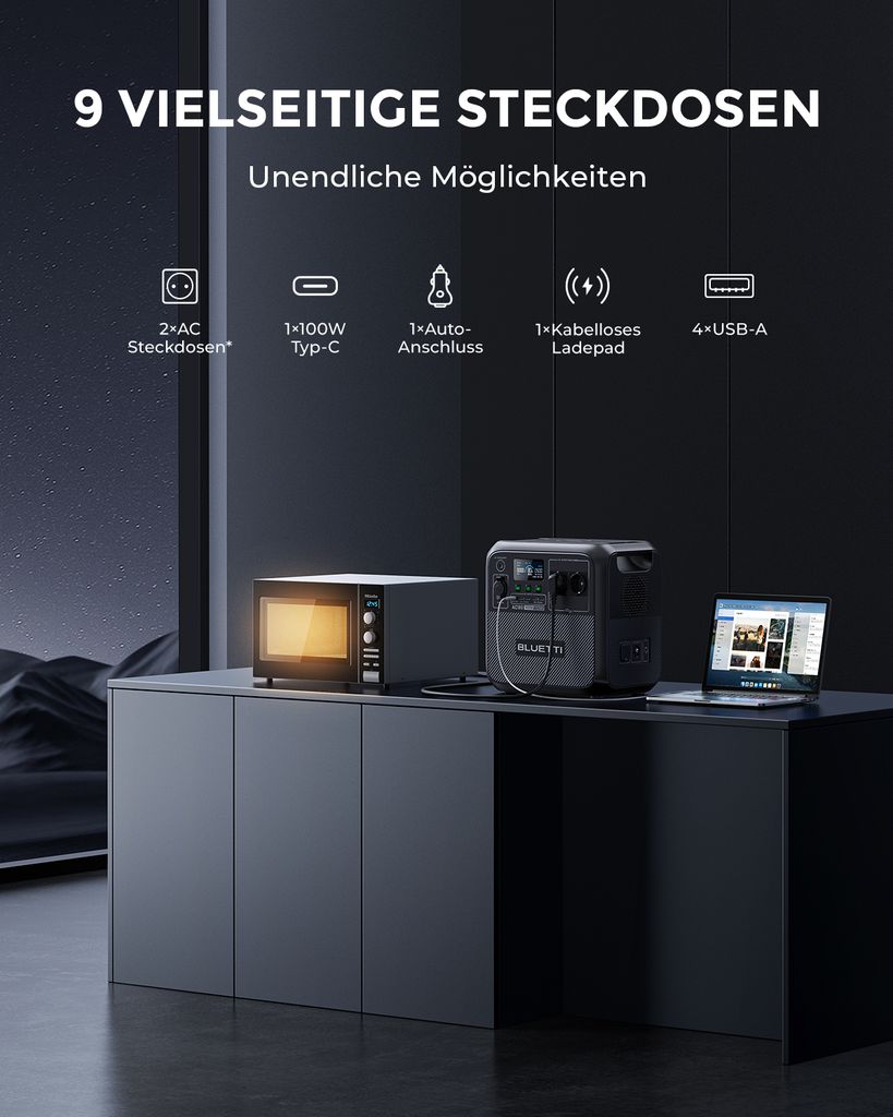 BLUETTI AC180 mit MP200 Solar Stromerzeuger kit, 2 1800W Produktbild 4