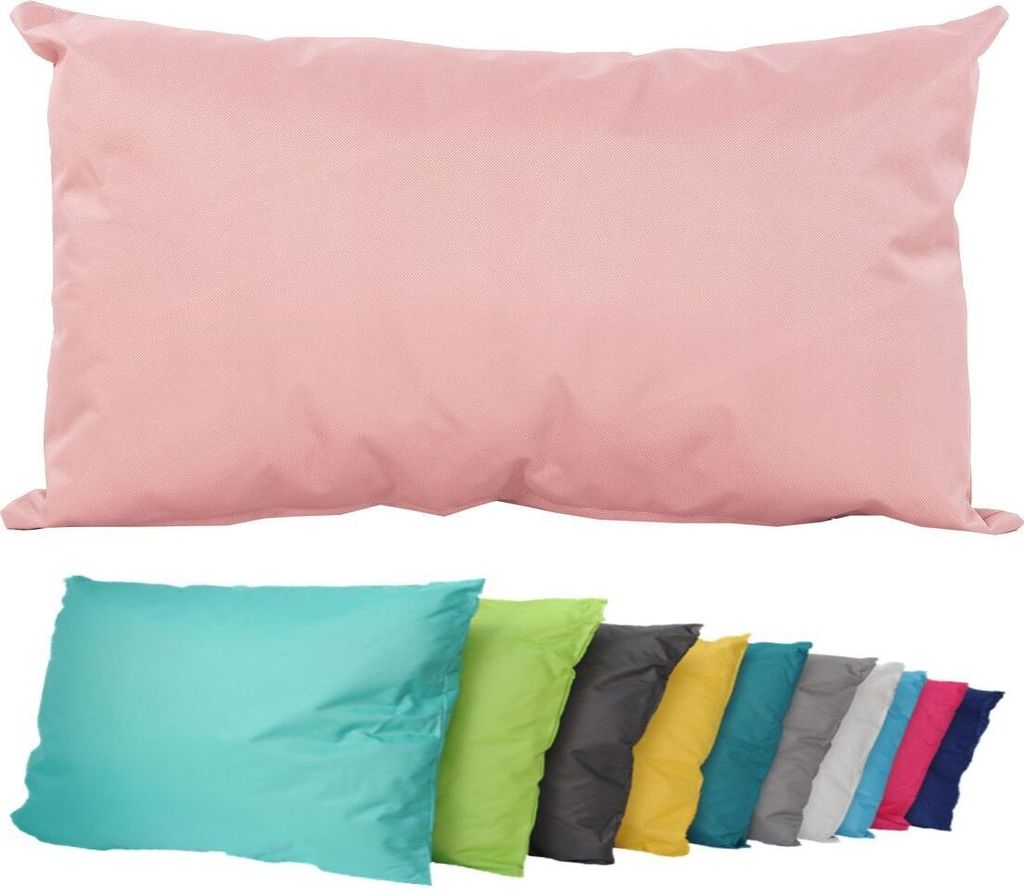 JACK Outdoor Lounge Kissen 30x50cm Dekokissen inkl. Füllung Wasserfest Sitzkissen Garten Stuhl Lotus Effekt, Farbe:Altrosa