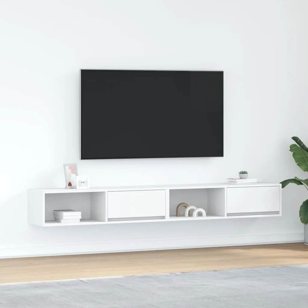 SYFAX™ Mobile TV Sospeso Bianco 2pz 100x31x25,5 cm - Offerta Esclusiva