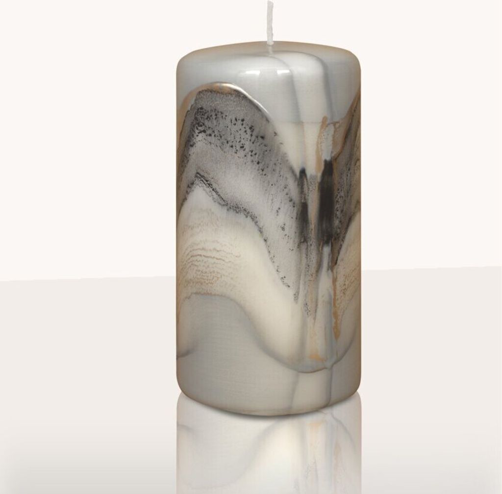 Designkerze Lido Stumpenkerze Anthrazit 140 x Ø 70 mm