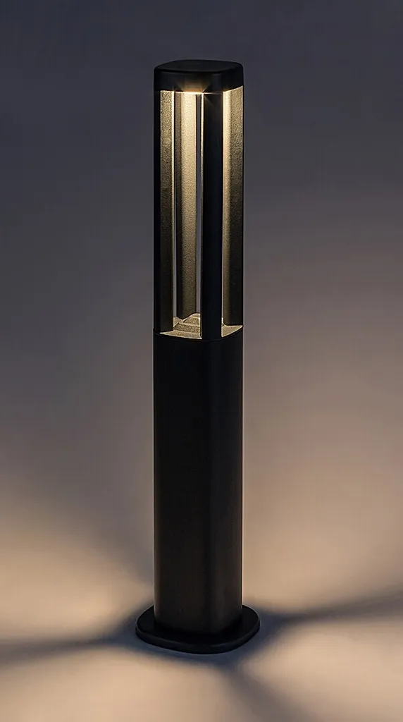 Lampe de Jardin LED 50cm Anthracite Kalisz 7W pour Balisage Allée