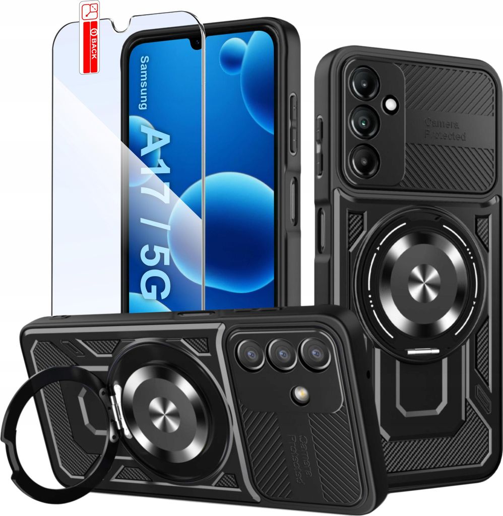 Panzertasche für Samsung A17 5G CASE für MagSafe VERSTÄRKT + GLAS 9H