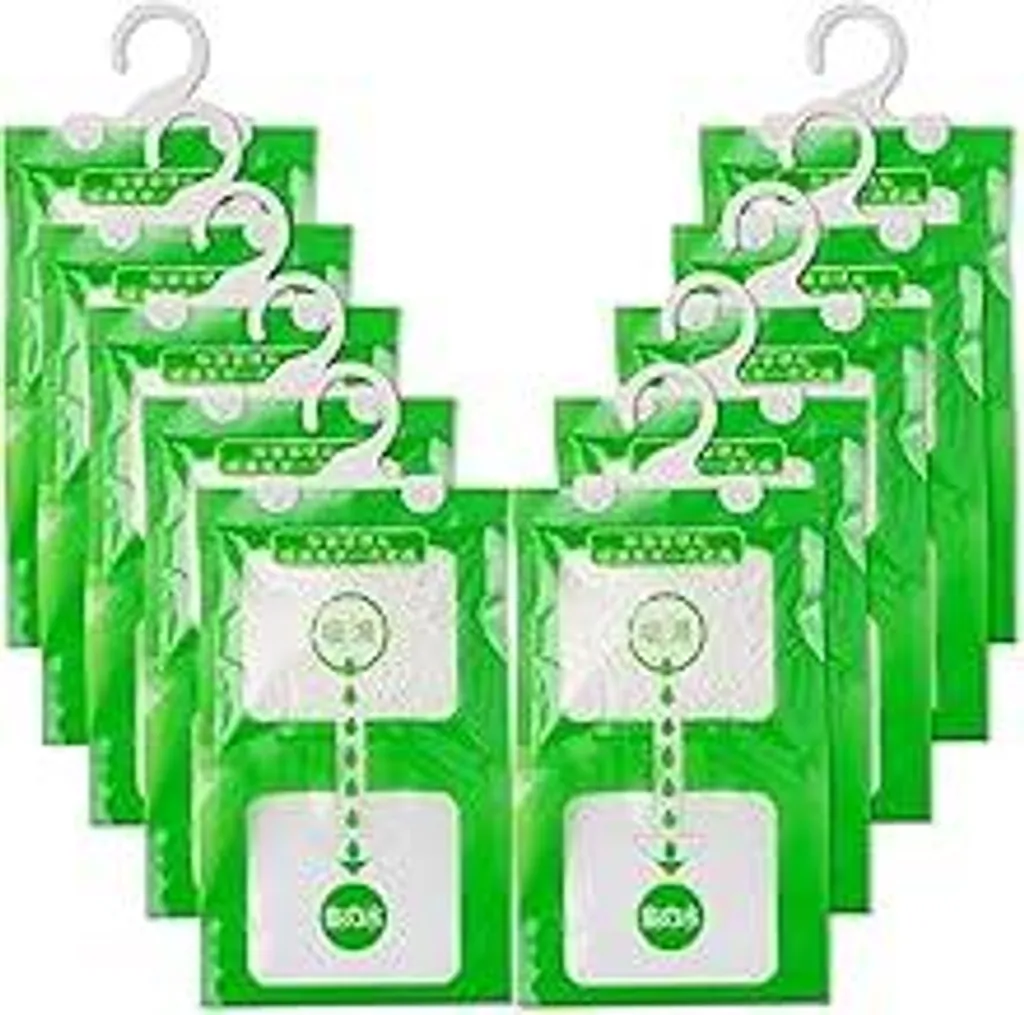 10 Sacchetti Antiumidità Guardaroba - Deumidificatore Sospeso Antimuffa