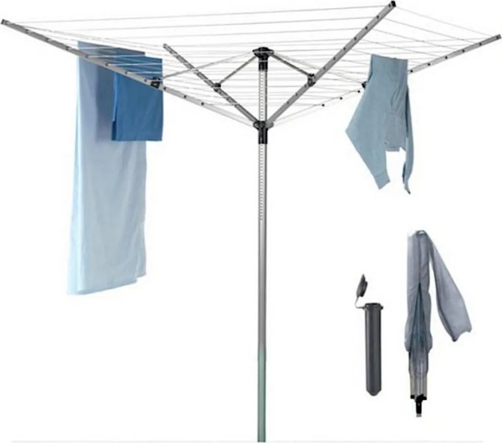 Séchoir Extérieur Rotatif Aluminium 50m avec Housse et Protection Metaltex