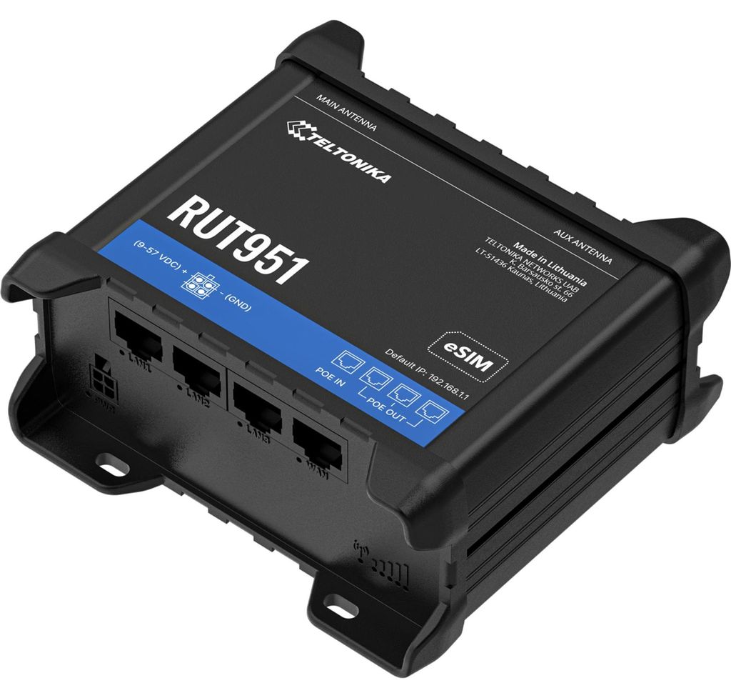 Teltonika Routeur industriel compact 4G/LTE Dual SIM, avec Image du produit 