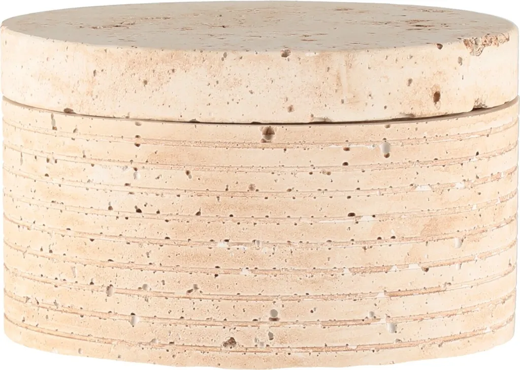 Contenitore in Cemento ALEX con Coperchio 13x8 cm | Design Minimal Casa
