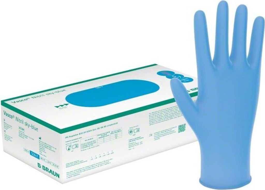 Vasco Nitril sky-Blue Unt.-/schutzhandsch.unste.L 100 St
