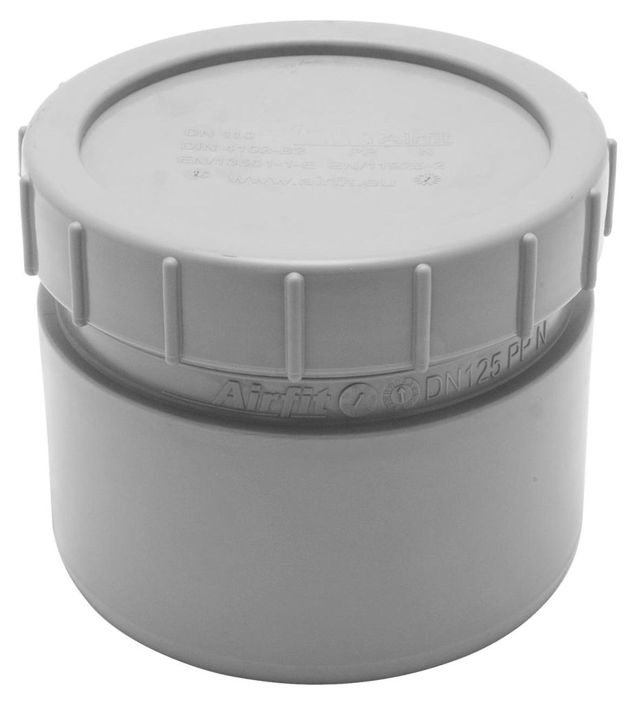 airfit Bouchon d'extrémité DN 125avec capuchon à visser, Image du produit 